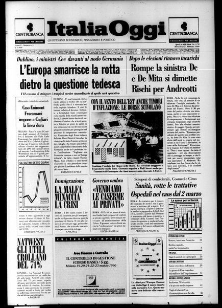 Italia oggi : quotidiano di economia finanza e politica